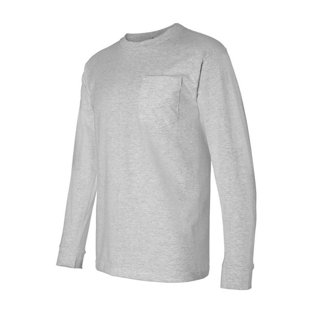 Bayside Apparel Long-Sleeve Tee with Pocket 8100 Bayside Apparel Long-Sleeve Tee with Pocket 8100